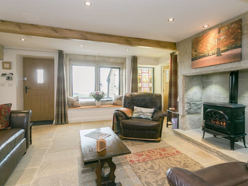 Spacious, comfortable living room | Commons Farm Cottage, Wadsworth, near Hebden Bridge