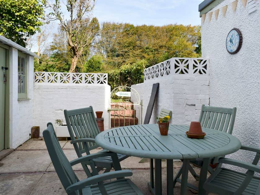 Tranquil sitting out area | Moss Cottage, Burry Port, near Llanelli