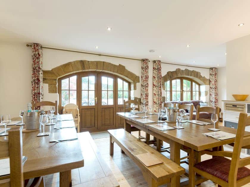 Large dining room for 18 guests | The Old Mill - The Old Mill Cottages, Little Mill, near Craster