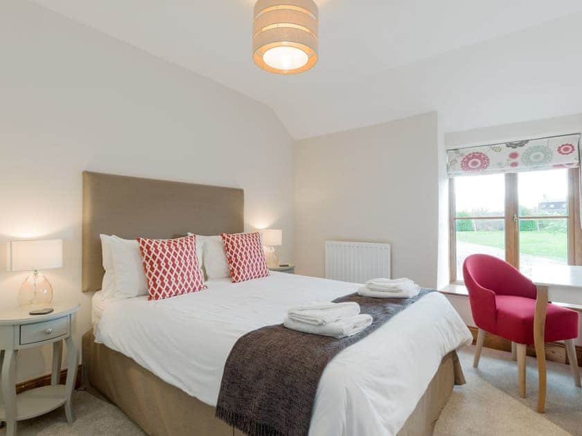Light and airy double bedroom | The Old Mill - The Old Mill Cottages, Little Mill, near Craster
