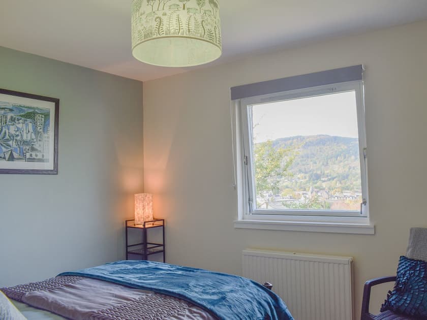 Countryside views form the double bedroom | Afton, Aberfeldy