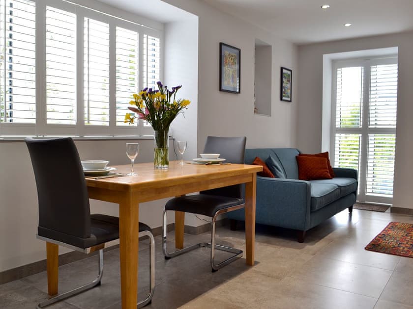 Relaxing living and dining area | Lloc Lo, Plas Cilybebyll, near Pontardawe