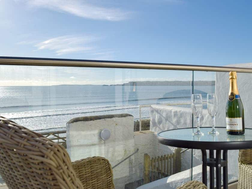 Breathtaking sea views from the balcony | Mole End, Amroth, near Saundersfoot