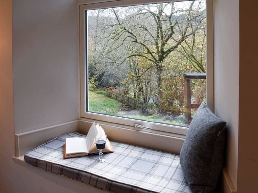 Window seat with great views | Craigmuick Cottage, Aberfoyle