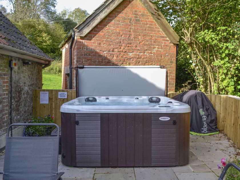 Private and secluded hot tub | Whatley Lodge, Winsham, near Chard