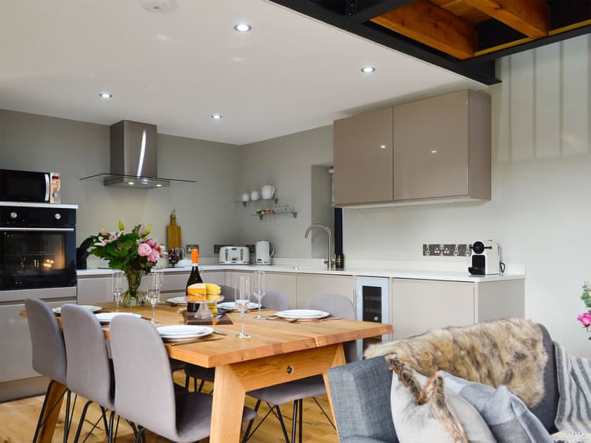 Kitchen and dining area | Maes Merlin, Llanddeusant, near Llangadog