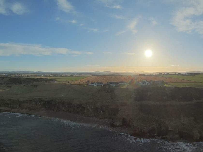 Aerial view of the property and the view to the South | Shelterstone, Elgin