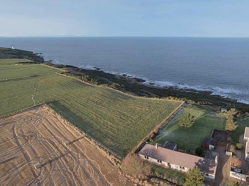 Aerial view of the property and the view to the West | Shelterstone, Elgin