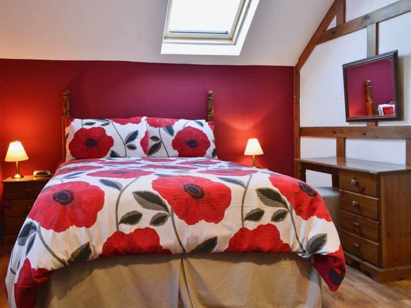 Charming double bedroom | The Coach House at Old Vicarage Cottage, Betws-yn-Rhos, near Abergele