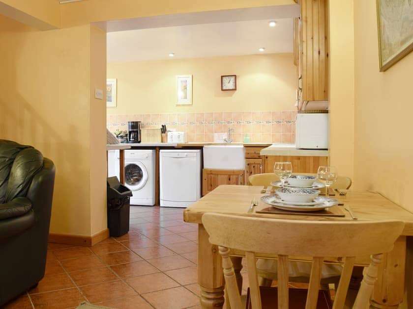 Living/ dining room leading through to the kitchen | The Stables - Harvey Gate Farm, Onecote