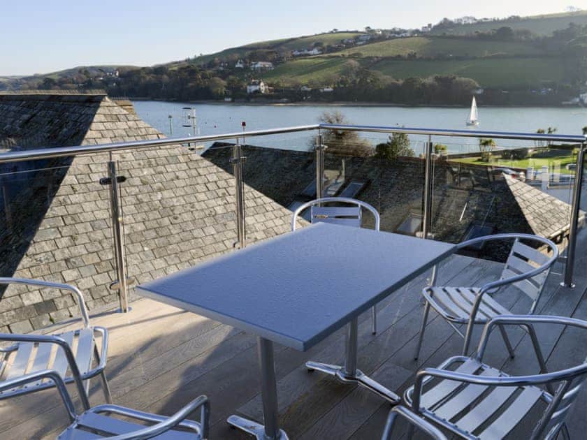 Fabulous views over the estuary from the decking area | Hideaway, Salcombe