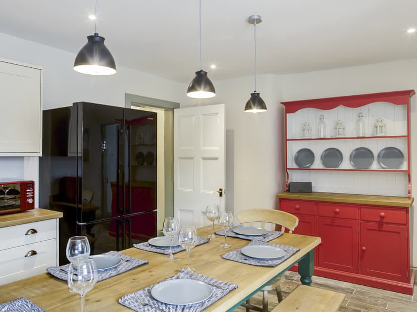 Spacious kitchen with convenient dining area | Blairinnie - Barwhillanty Estate, Parton, near Castle Douglas