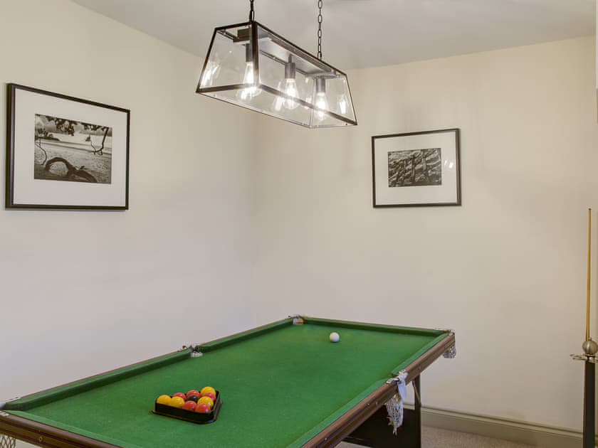 Games room with snooker table | Blairinnie - Barwhillanty Estate, Parton, near Castle Douglas