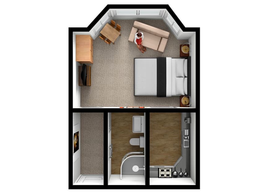 Floor plan | Apartment 5 - Muntham Holiday Apartments, Torquay