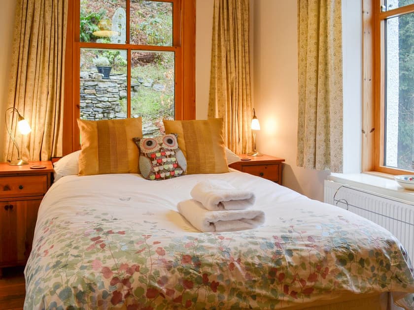 Romantic and inviting double bedroom with double aspect views | The Larches, Seldom Seen near Thornthwaite