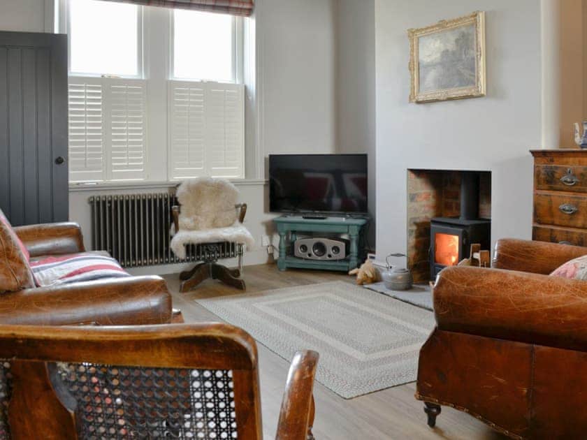 Charming living area with cosy wood burner | Dick ’n’ Liddy’s Cottage, Gargrave, near Skipton