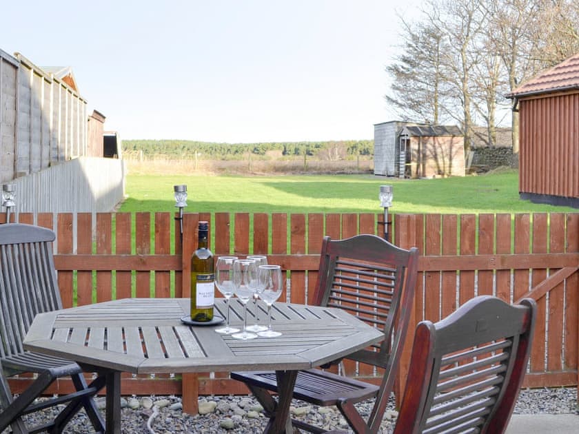 Patio with outdoor furniture | Shedend, Nether Dallachy, near Spey Bay
