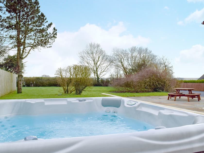 Relaxing private hot tub in the garden | Folly View, Begelly, near Narberth