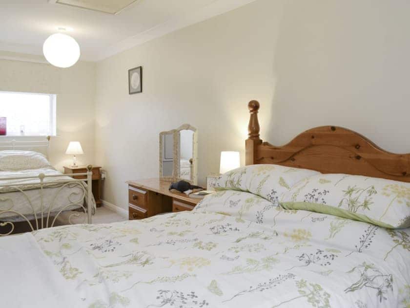 Family bedroom with a double and a single bed | The Annexe, Knaresborough