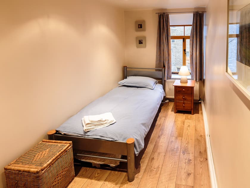 Second bedroom with single bed plus pull out single bed | Millstone Cottage, Bradwell