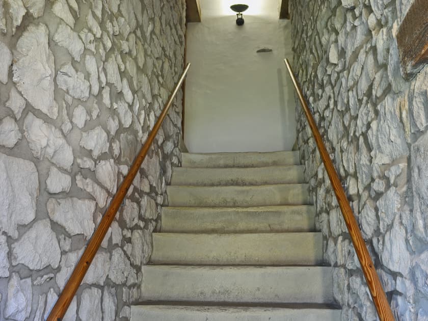 Stone steps to first floor | Barn End Cottage, Blackwell in the Peak, near Buxton