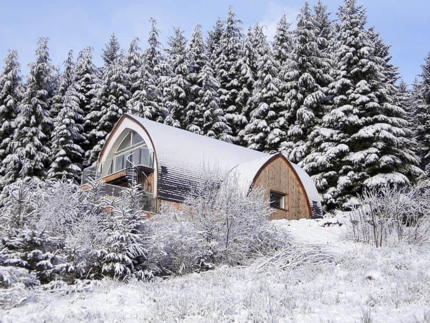 Unique, elevated, cruck-frame strawbale house  | Jill Strawbale House - Strawbale Collection, Strontian, near Fort William