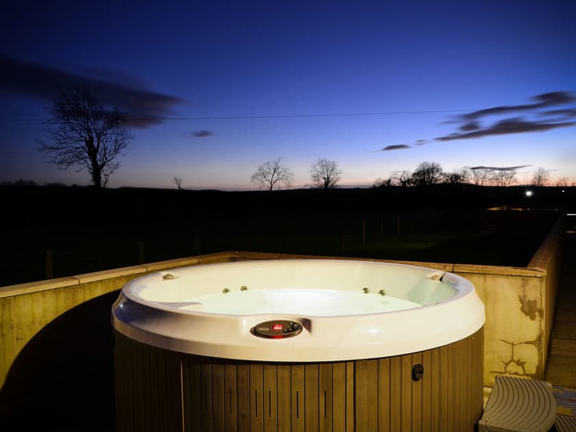 Luxurious Hot tub with illumination | The Old Byre - West House Farm, Dearham, near Maryport