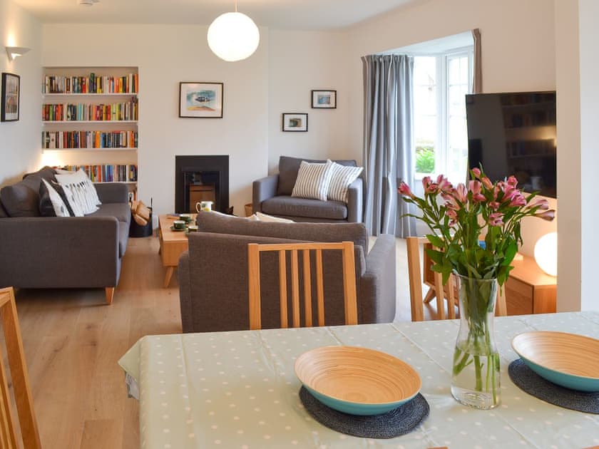 Warm and welcoming living area with woodburner | Lyndale, Penzance
