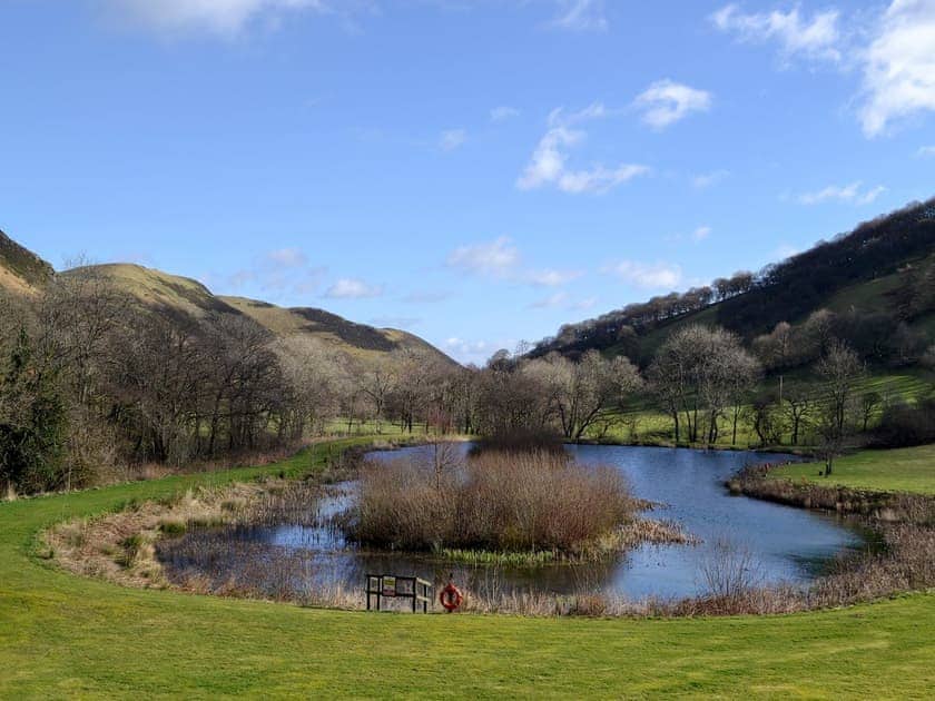 There is a lake in the grounds | Cwm Chwefru Cottages, Newbridge-on-Wye, near Builth Wells