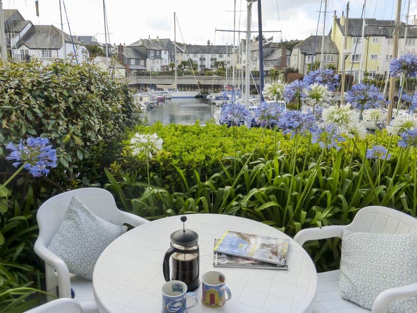 Patio overlooking the Marina | Spinnakers, Falmouth