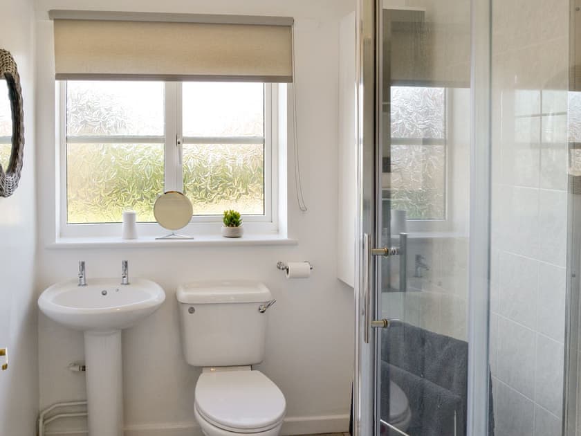 Shower room with shower cubicle and toilet | The Chase, Walcott, near North Walsham