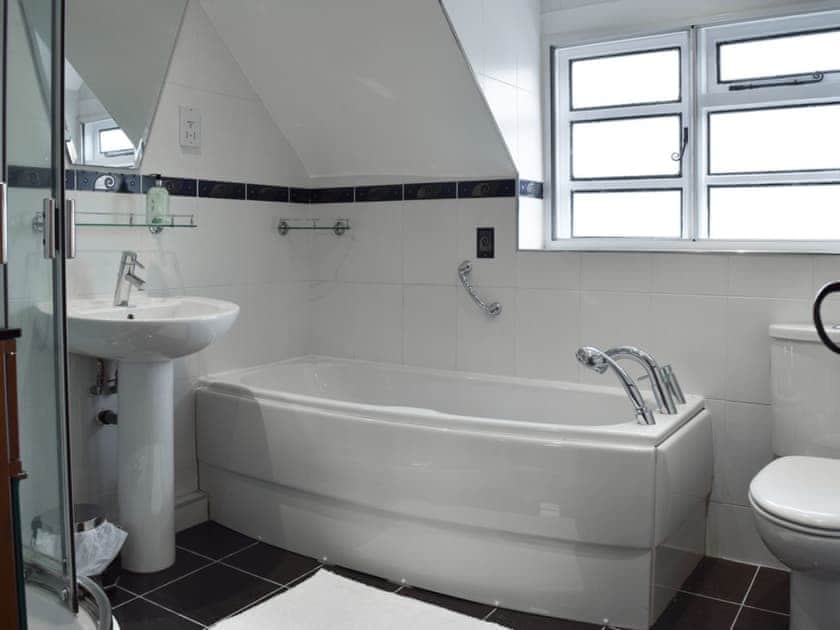 Bathroom with separate shower | Three Batch Cottages, Chaddesley Corbett, near Bromsgrove