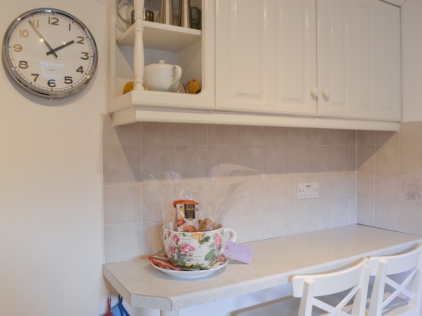 Breakfast bar and welcome pack | Fairways, Beadnell, near Seahouses