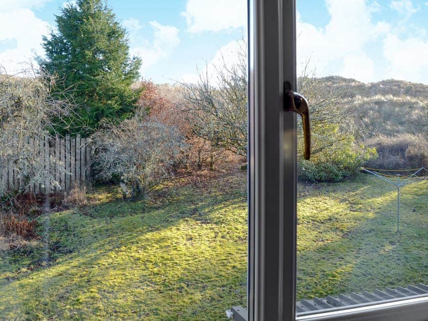 Views out to the garden | Lower Brae, Strath Oykel, by Ardgay