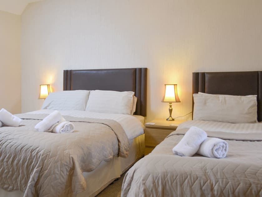 Attractive family bedroom with a double and a single bed | The Stables - West Bridge End, Frosterley, near Bishop Auckland
