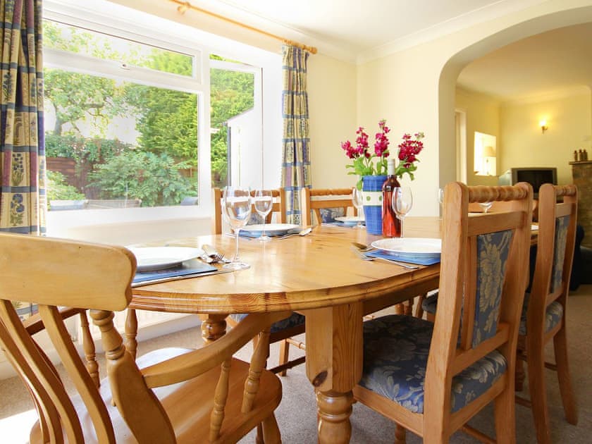 Light and airy dining area | Woodside Cottage, Sandford, near Shanklin