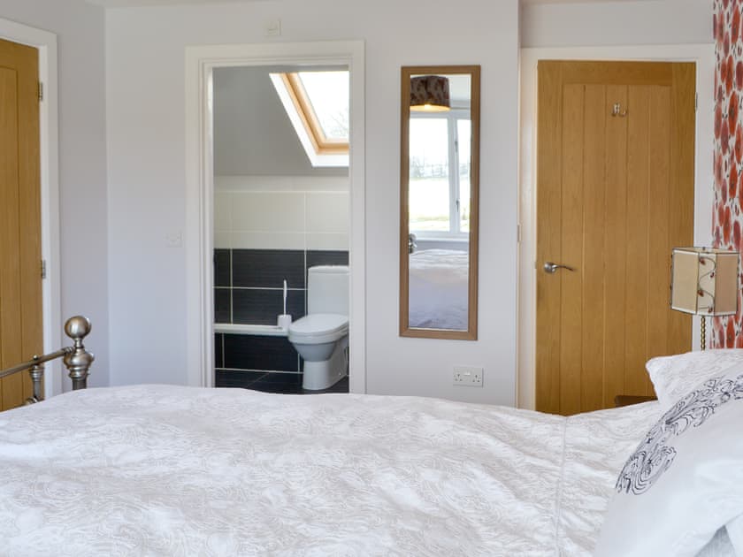 Peaceful double bedroom with en-suite shower room | Heatherlea, Otterburn