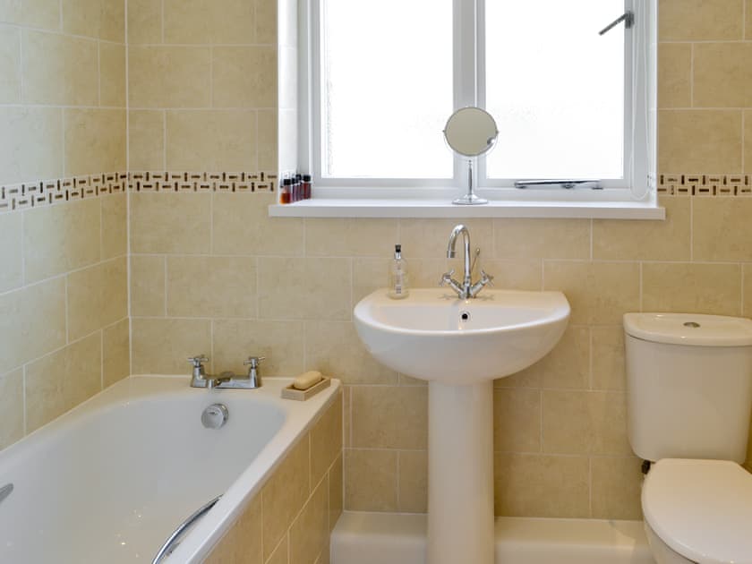 Family bathroom with bath and separate shower cubicle | Heatherlea, Otterburn