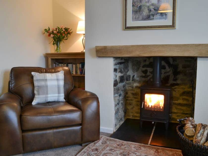 Cosy living room with wood burner | Browney Cottage, Lanchester, near Durham