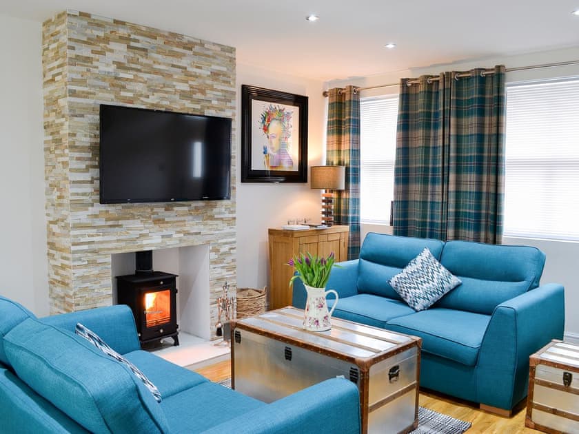 Luxurious living area with wood burner | Key to the Esk, Longtown, near Carlisle
