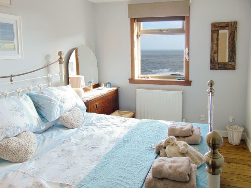 Relaxing double bedroom | The Lucken, Auchmithie near Arbroath