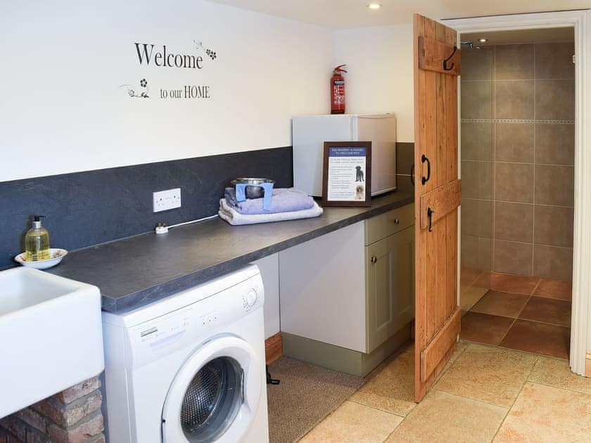 Practical utility room and ground floor wetroom | Shrubberies Cottage, Old Liverton Village, near Staithes