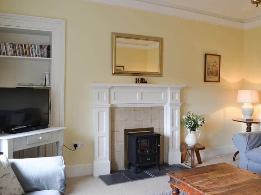 Lovely relaxing living room with electric wood burner | Einich, Newtonmore, near Aviemore