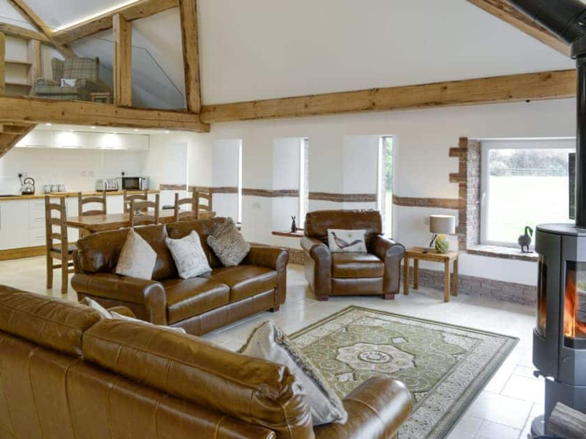 Welcoming open-plan living space | Combe View - Lower North Radworthy Cottages, Heasley Mill, near South Molton