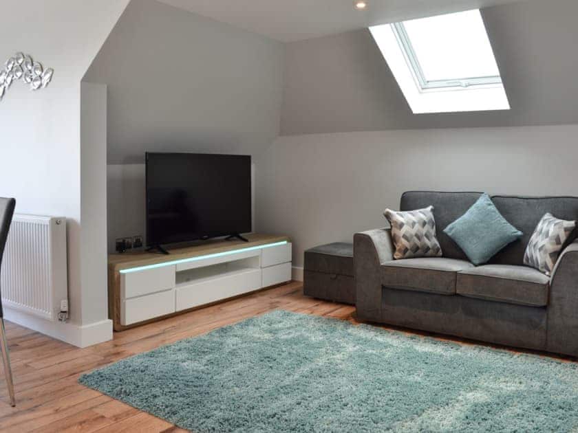Lounge area with TV | Penfose Apartment, Mevagissey