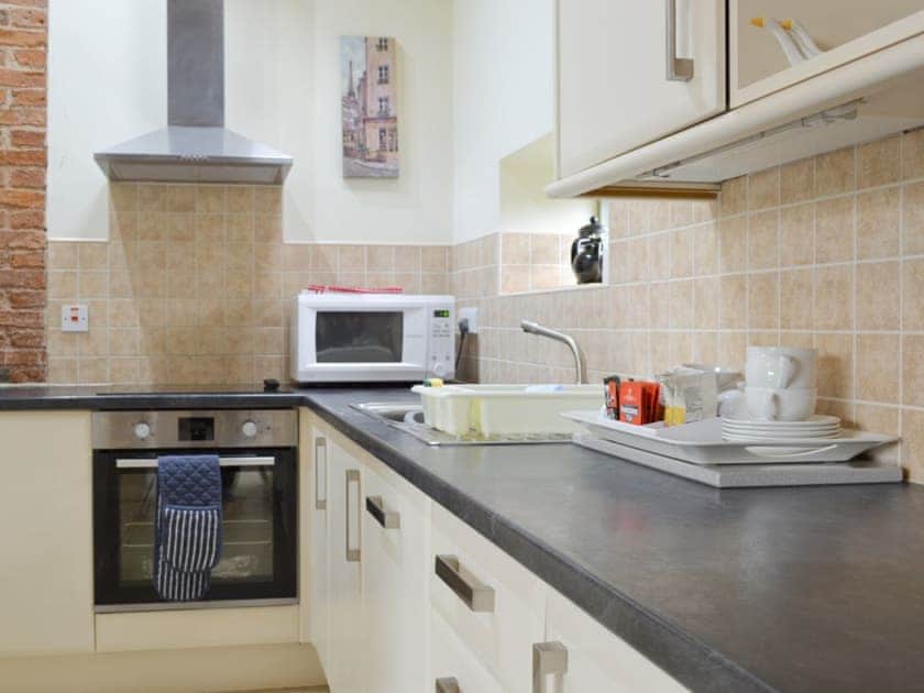 Well-equipped fitted kitchen | The Hayloft - Mackinder Farms, Brayton, Selby