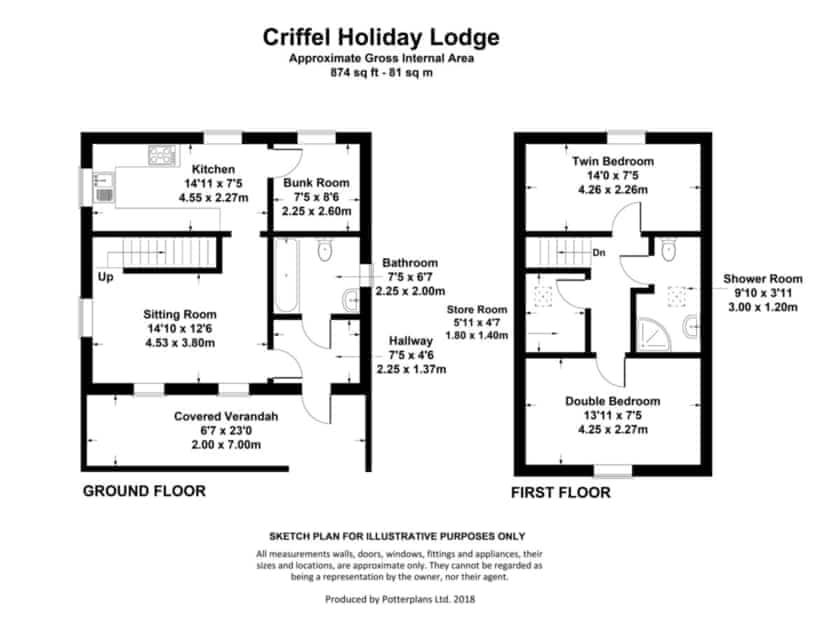Floor plan of property | Criffel Lodge, Tongland, Kirkcudbright