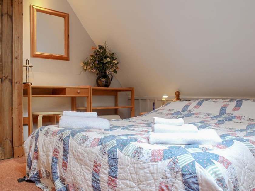 Comfortable double bedroom | Gareside Lodge, Shandon, near Loch Lomond