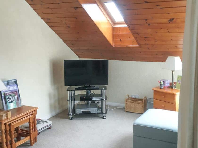 Appealing living room with balcony access | Harbour Cottage, Haverigg, near Millom
