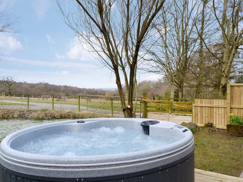 Private hot tub for 4 | Farmhouse Cottage - Wallace Lane Farm Cottages, Brocklebank, near Caldbeck and Uldale